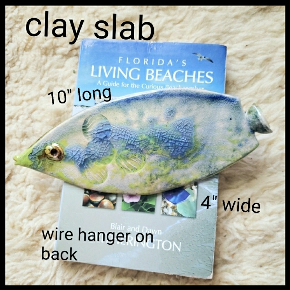 Handmade Clay Fish Wall Hanging
